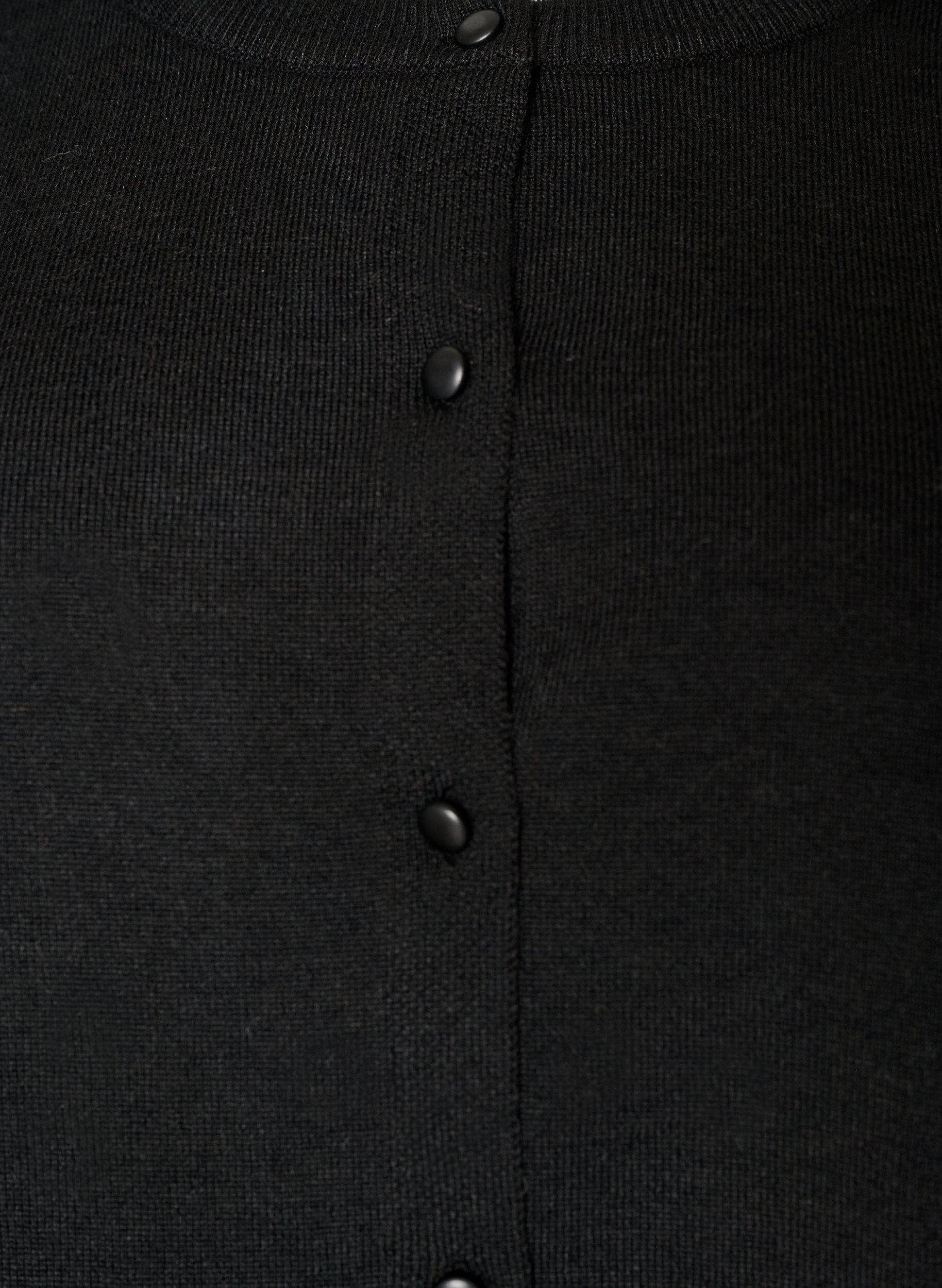 ZizzifashionCardigan with a wide lace hem, Black, Packshot image number 2