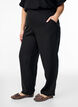 Loose trousers in linen and viscose, Black, Model image number 2