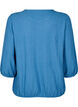 Blouse with texture and 3/4 sleeves, Blue, Packshot image number 1