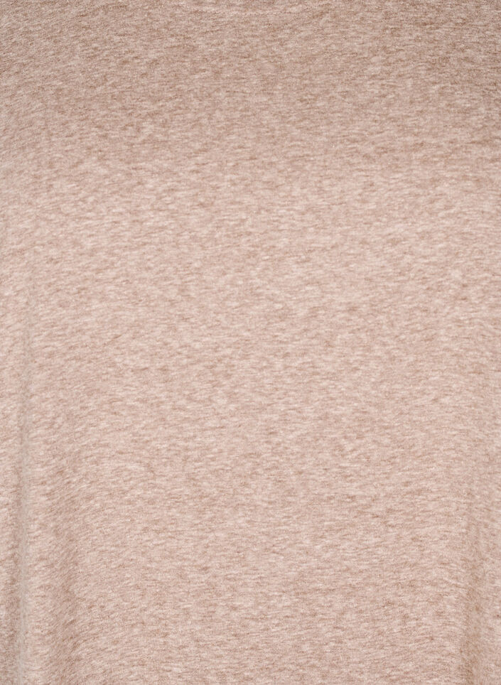 Melange t-shirt with short sleeves, Brown, Packshot image number 2