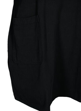 FLASH - Short sleeved tunic in cotton, Black, Packshot image number 3