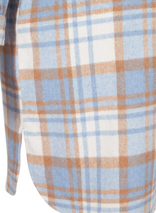 Long checked shirt jacket with chest pockets, Serenity Check, Packshot image number 3