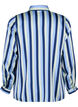 Striped satin shirt with collar, Blue Stripe, Packshot image number 1