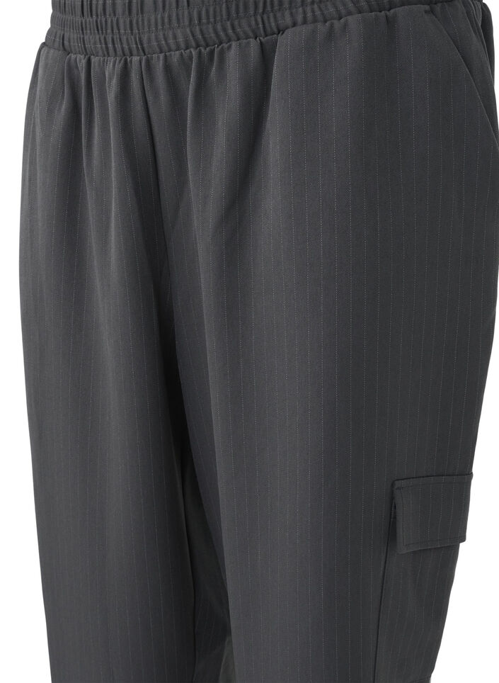 Trousers with cargo pockets and elasticated waist, Dark Grey, Packshot image number 2