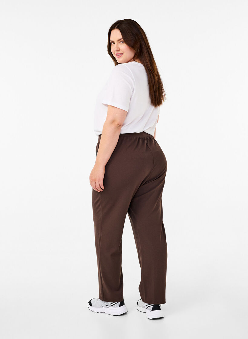 FLASH - Straight fit trousers, Brown, Model image number 1