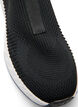 Sneakers in stretchy knit material, Black, Packshot image number 3
