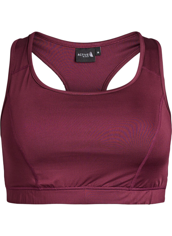 Sports bra with racerback, Red, Packshot image number 0