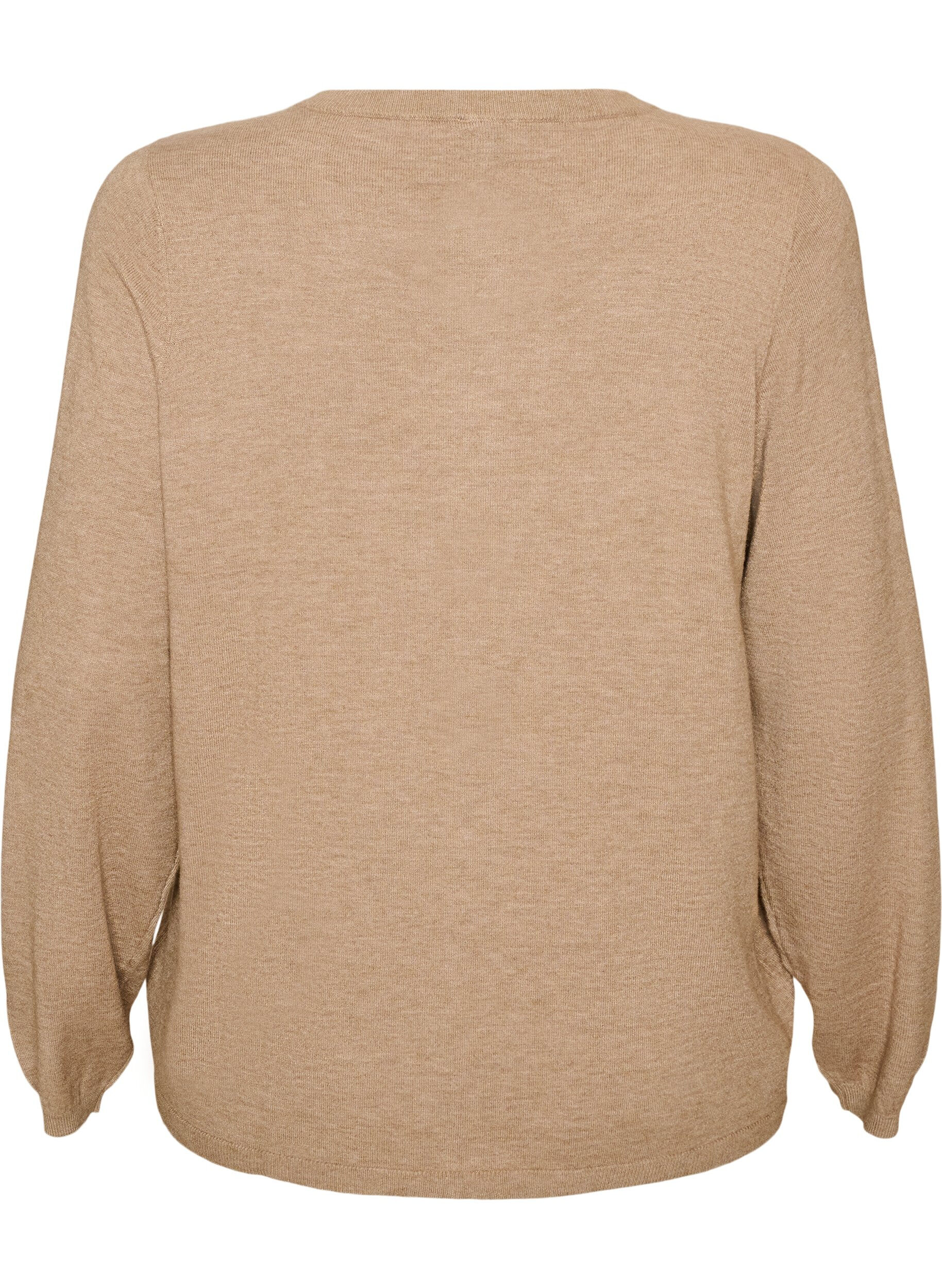 ZizzifashionCardigan with round buttons, Beige, Packshot image number 1