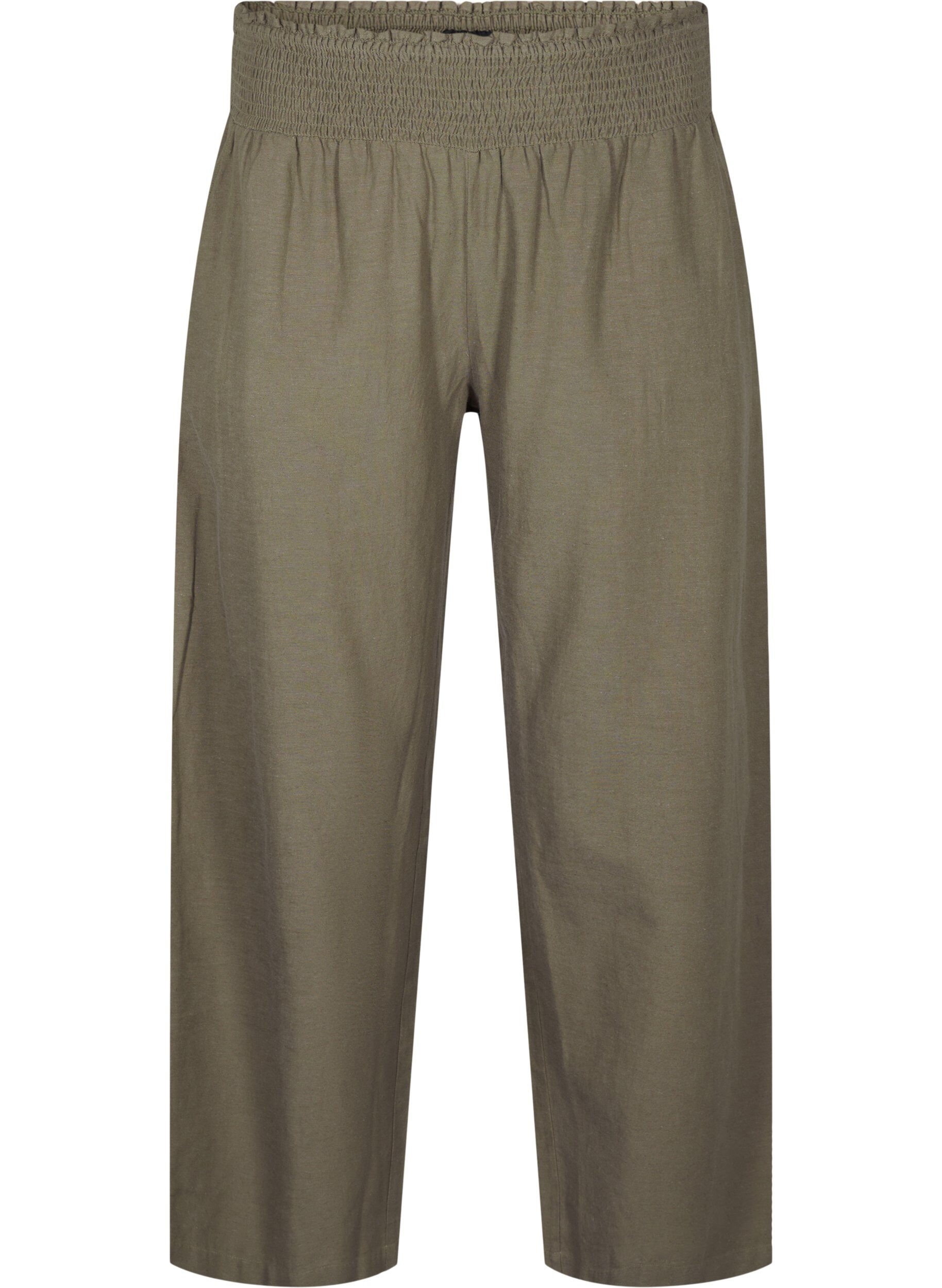 Smock pants with linen