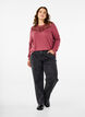 Sweatshirt with lace details, Rose Brown, Model image number 2