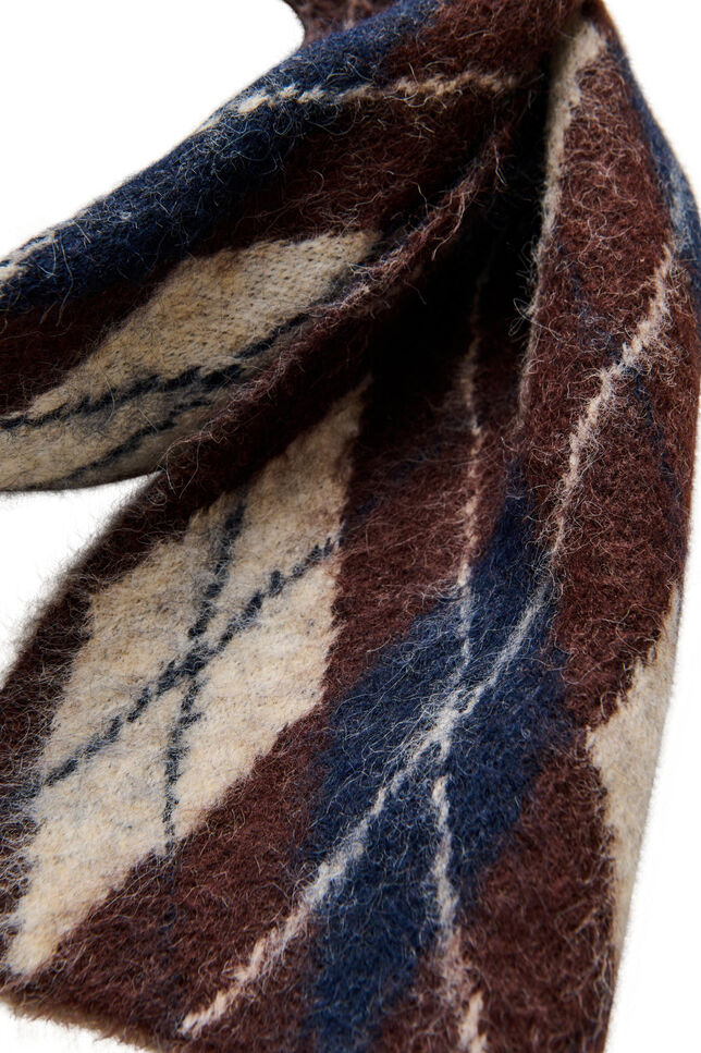 Checked scarf, Brown, Packshot image number 1
