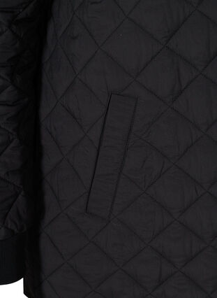 Short quilted jacket with pockets, Black, Packshot image number 3