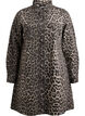Long-sleeved denim dress with leopard print, Leo AOP, Packshot image number 0