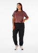 Trousers with cargo pockets and elasticated waist, Black, Model image number 0