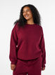 Sweatshirt with text print, Red, Model image number 0