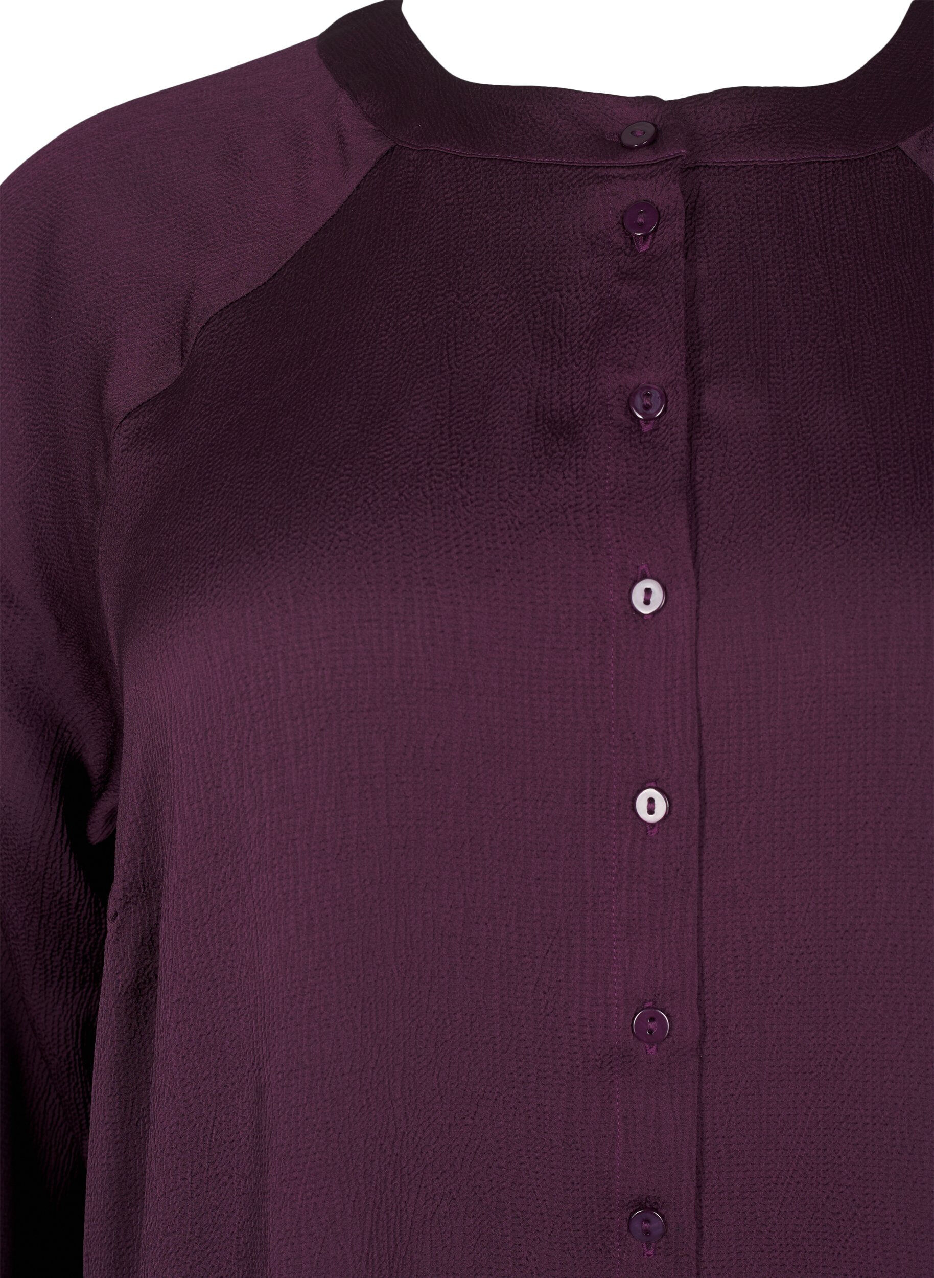 Zizzifashion Long shirt with buttons and long sleeves, Potent Purple, Packshot image number 2