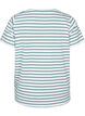 Cotton t-shirt with stripes and v-neck, B.White/SeaP.Stripes, Packshot image number 1