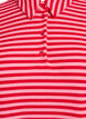 Short sleeve polo shirt with stripes, Pink, Packshot image number 2