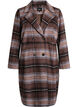 Brushed checked coat, Brown, Packshot image number 0