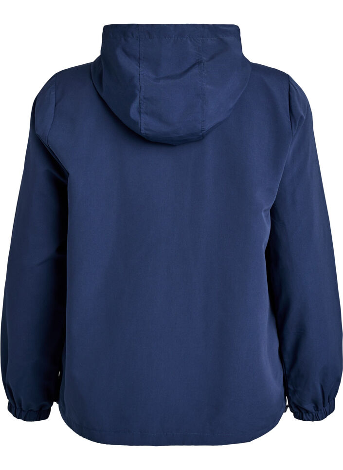 Lightweight jacket with a hood and zipper, Blue, Packshot image number 1