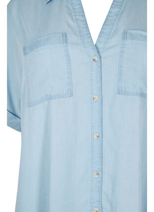 Short sleeve shirt dress in lyocell (TENCEL™), Light blue denim, Packshot image number 2