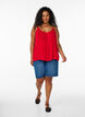 Strap top in viscose, Red, Model image number 1
