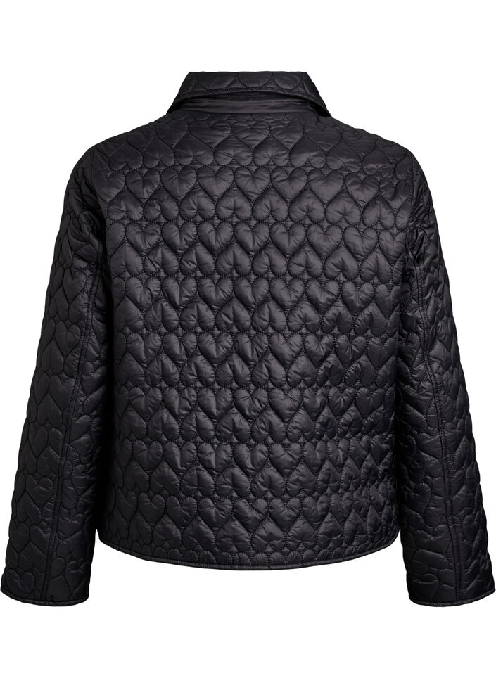 Lightly padded jacket with decorative quilting, Black, Packshot image number 1