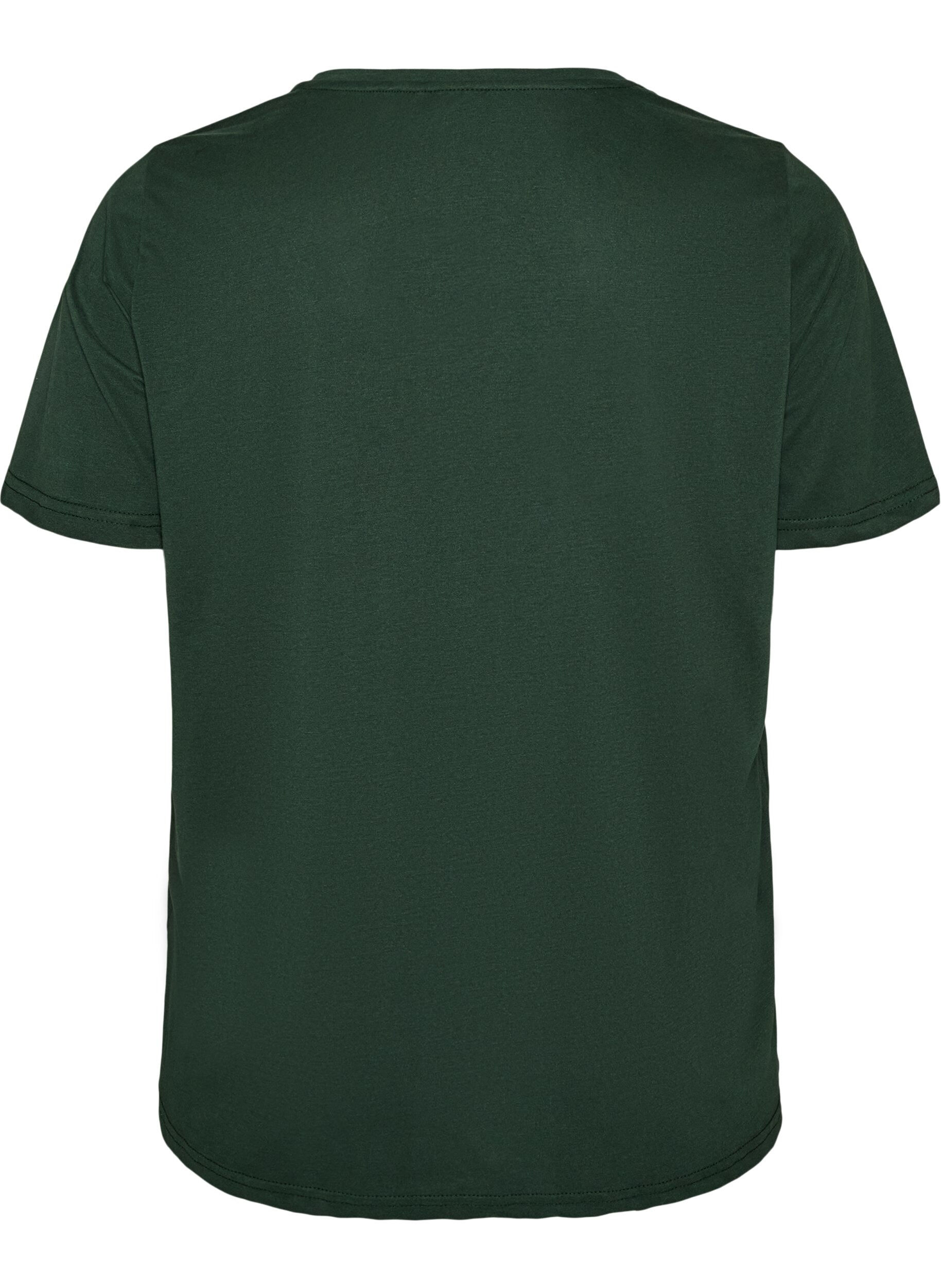 ZizzifashionT-shirt with motif, Green, Packshot image number 1