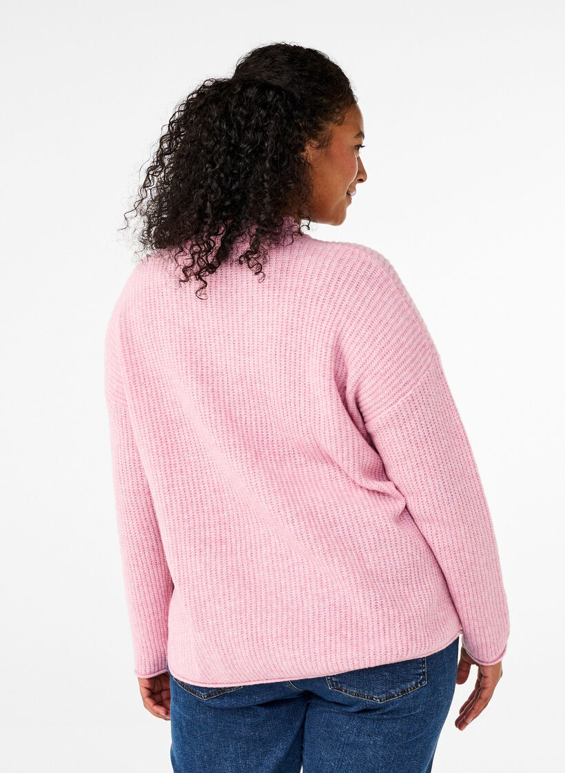 Jumper with a striped pattern and long sleeves, Corsage Mel., Model image number 1