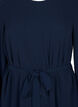 Short textured dress with a tie belt, Navy Blazer, Packshot image number 2