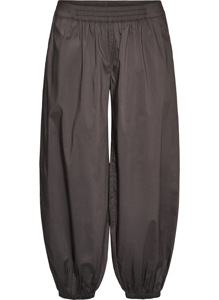 Balloon trousers with pockets and an elasticated waistband, Dark Grey, Packshot image number 0
