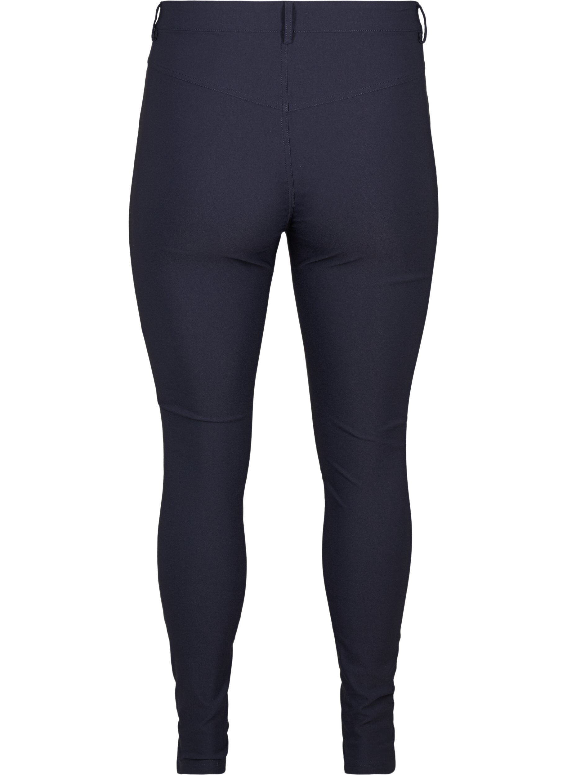 Zizzifashion Close-fitting trousers with zip details, Night Sky, Packshot image number 1