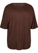 Loose T-shirt in viscose jersey, Brown, Packshot image number 0