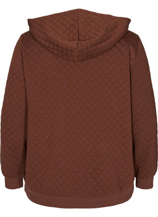 Sweater cardigan with a hood a zip, Rocky Road, Packshot image number 1