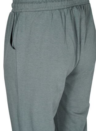 Loose sweatpants with pockets, Balsam Green Mel, Packshot image number 3