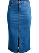 FLASH - Midi denim skirt with a front slit, Blue, Packshot image number 0