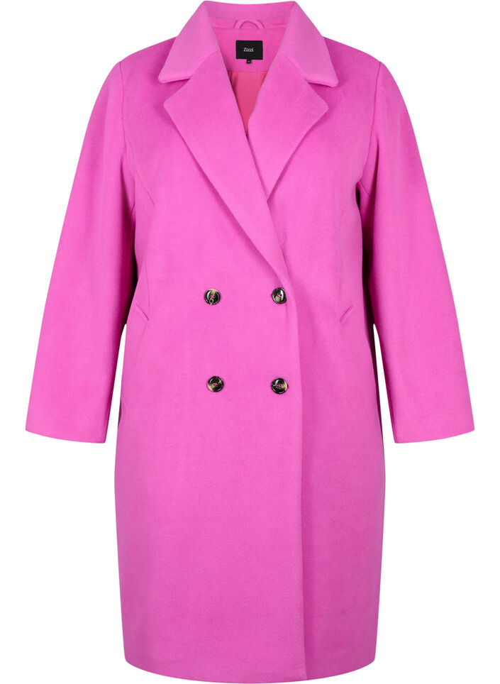 Coat with double-breasted button closure, Purple Orchid, Packshot image number 0
