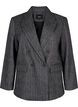 Wool-blend blazer with pockets, Dark Grey Melange, Packshot image number 0