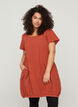 Short-sleeved cotton dress, Orange, Model image number 0