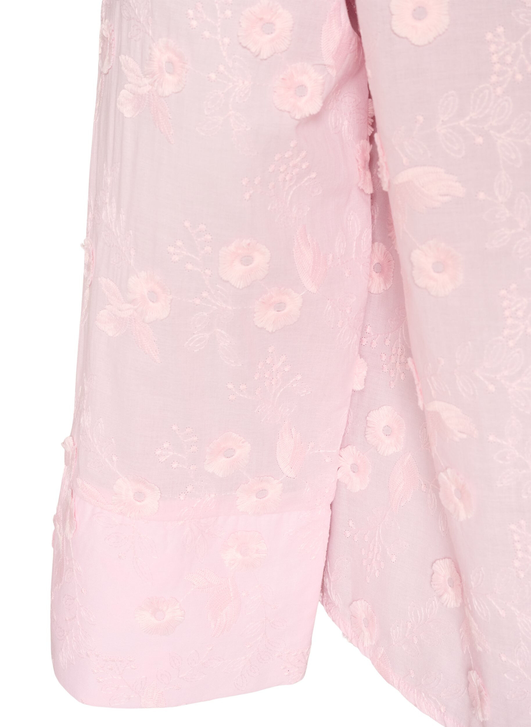 ZizzifashionShirt with floral embroidery and wide sleeves, Pink, Packshot image number 3