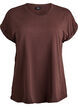 Short sleeved cotton blend t-shirt, Brown, Packshot image number 0