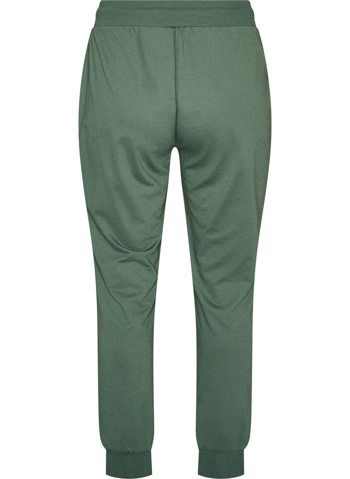 Loose workout trousers with pockets, Green, Packshot image number 1