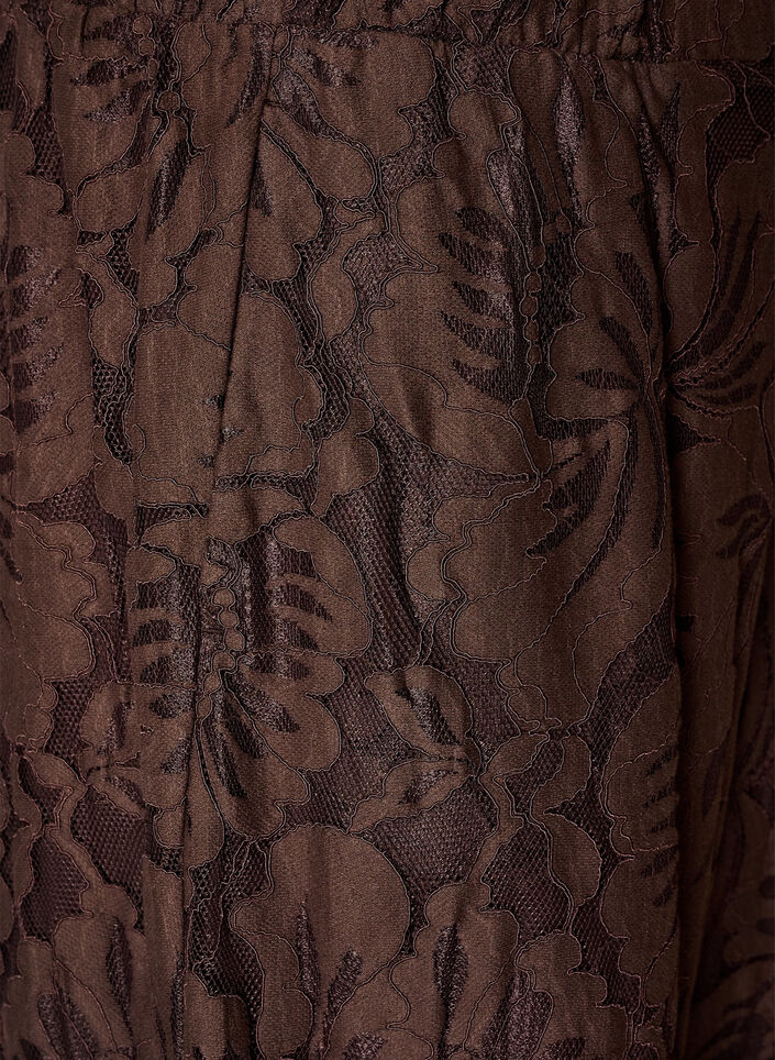 Lace balloon trousers with inner shorts, Brown, Packshot image number 2
