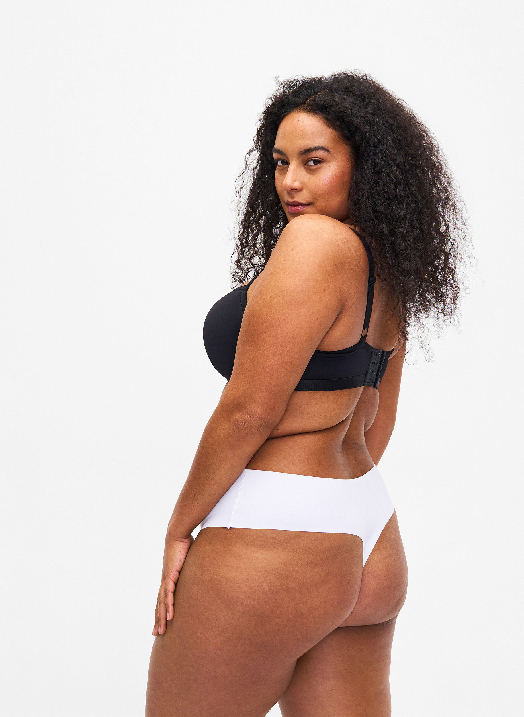 Zizzifashion 2-pack seamless g-string, White, Model image number 1