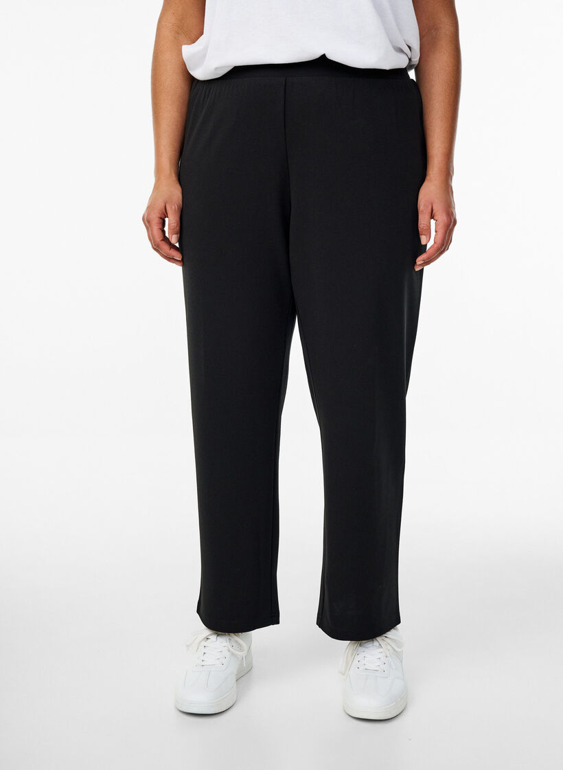 FLASH - Trousers with straight fit, Black, Model image number 2