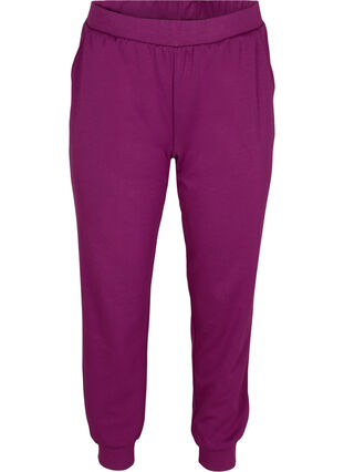 Sweatpants with pockets, Dark Purple, Packshot image number 0