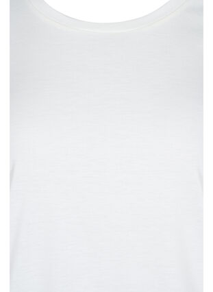 Plain blouse with 3/4 sleeves, White Mel, Packshot image number 2