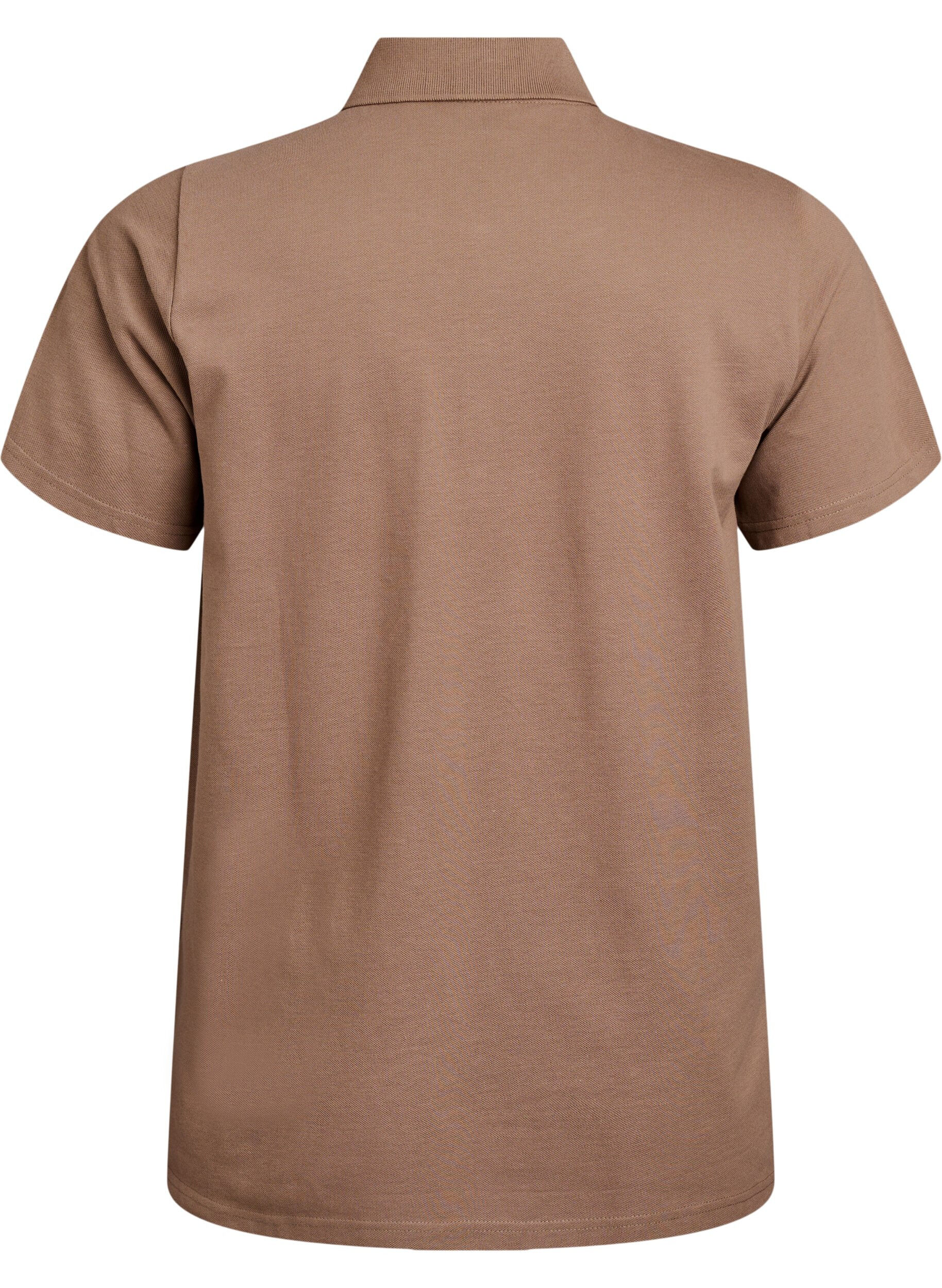 Zizzifashion Polo shirt with short sleeves, Brown, Packshot image number 1