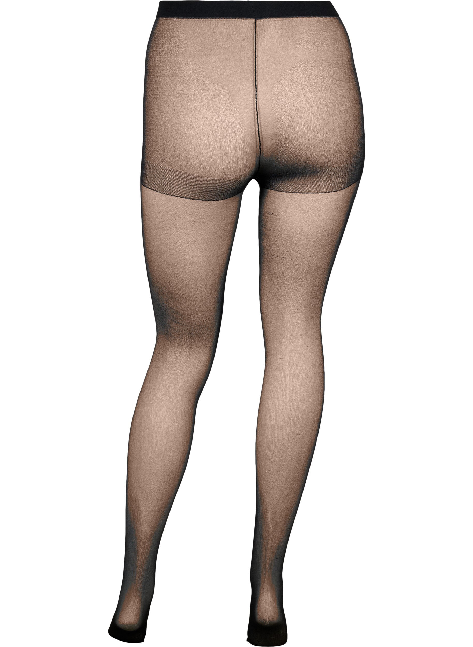 Zizzifashion2-pack tights in 20 denier, Black, Packshot image number 1