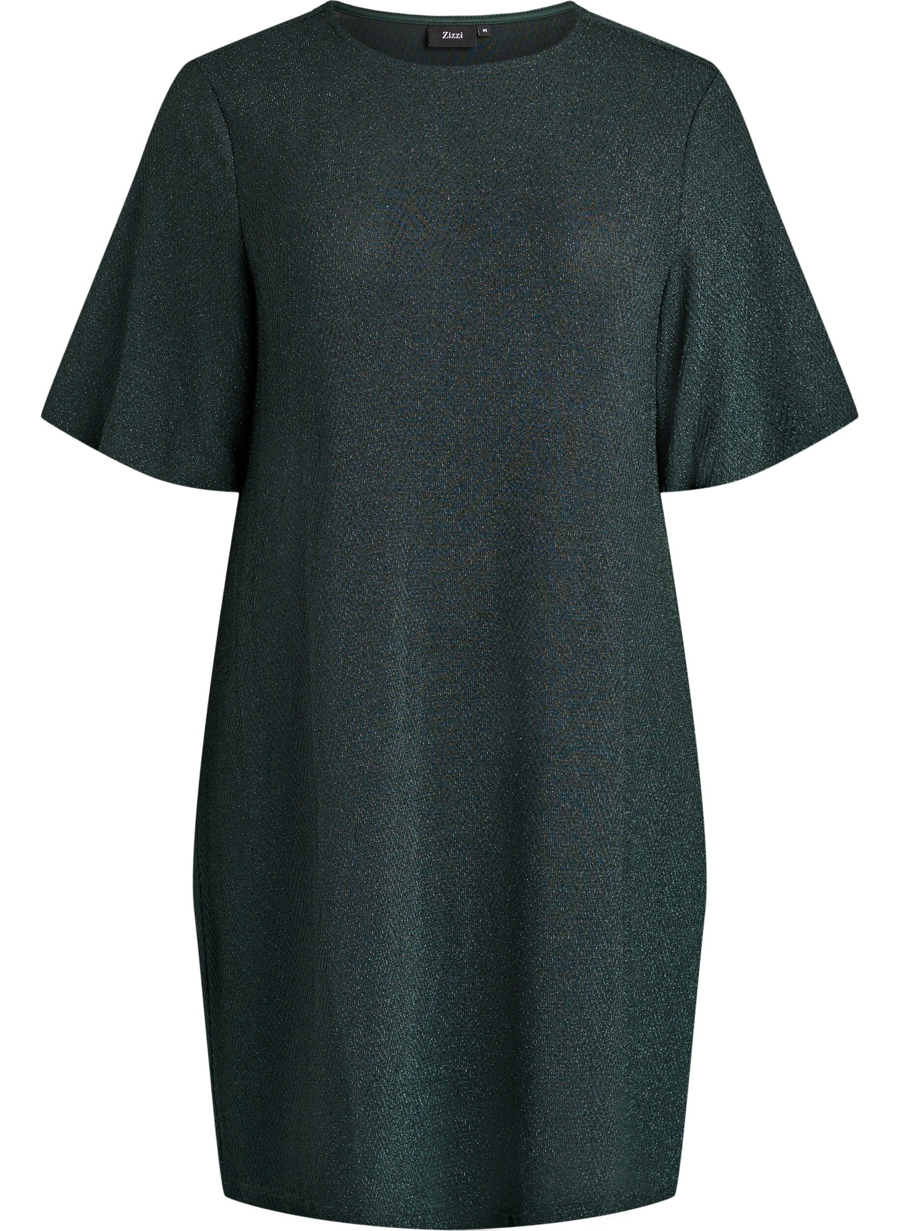 Short dress with a glitter pattern